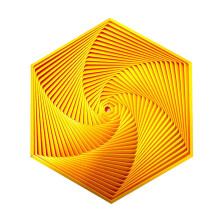 (Yellow,146mm)Hexagonal Decompression Toy With Modern Design For Adults Relief Anxiety