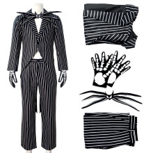 (Men,S)The Nightmare Before Christmas Jack Skellington Cosplay Outfit For Halloween Party