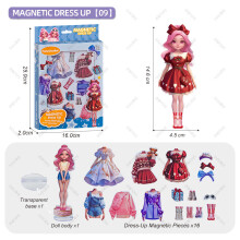 (Sweet)Girl Magnetic Sticker Dressup Toy With Diy Fashion Accessories For Play Kids