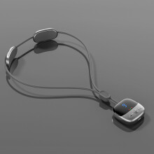 (B) 2025 Mini Portable Hanging Neck Massager With Heat Electric EMS TENS Pulse Hot Compress Smart Cervical Spine Massager Sh