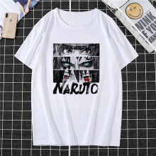 (Style2, 2XL) Strip Manga Naruto Anime Manga Unisex Round Neck Tshirts Tops Tee White