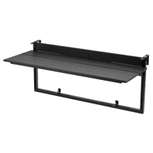 Mesa Suspendida para Balcón 101,5x38 cm-Duoku-Capacidad de 27 kg, para Barandilla de Terraza o Jardín Exterior Altura Ajustable