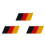 3X German Flag Emblem Badge Sticker Front Grille Bumper for Car 2