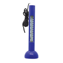 (Blue)Thermomètre de Piscine Flottant avec Chaîne pour Piscines Extérieures Intérieures Température Eau