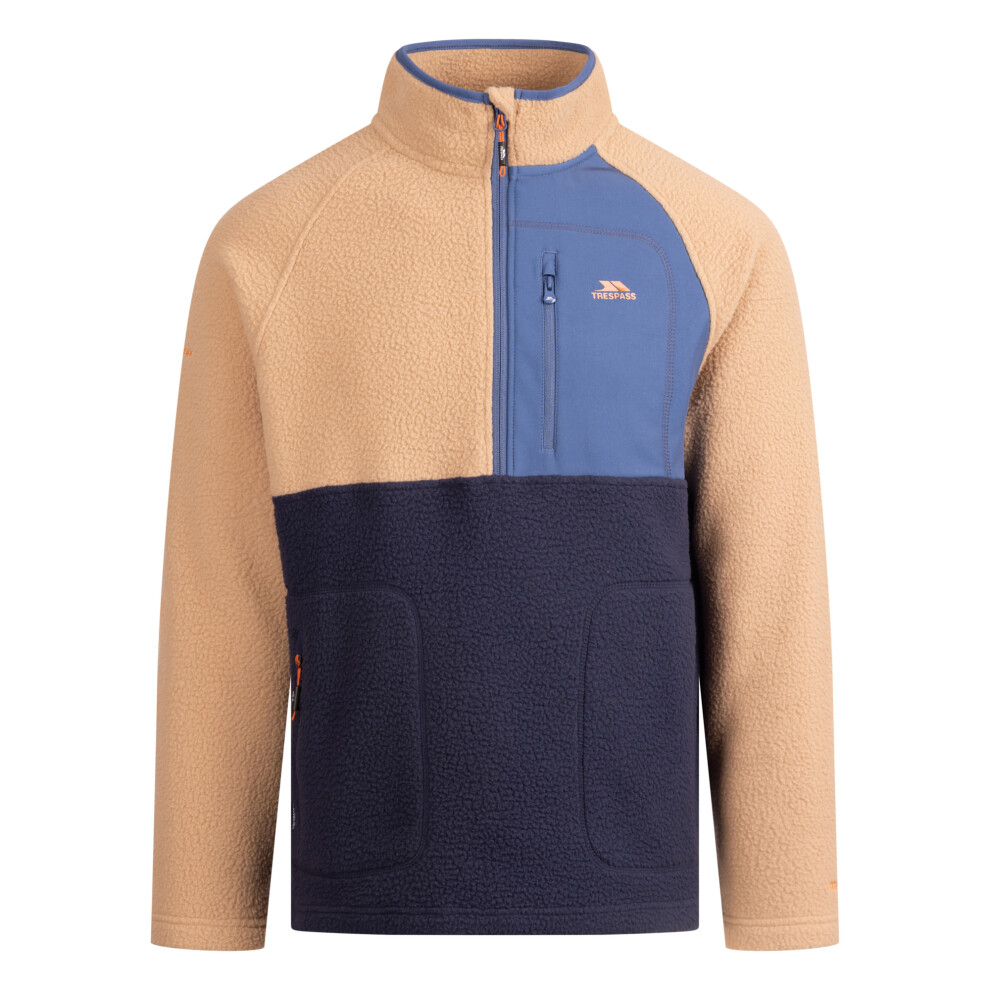 Trespass Men's Beige North At200 Fleece Top - S - 100% Polyester - Image 2