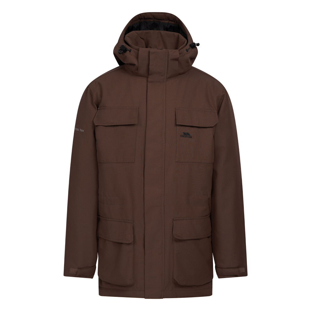 Trespass Men's Dark/Brown Skerry Waterproof Jacket - S - 100% Polyester - Image 2