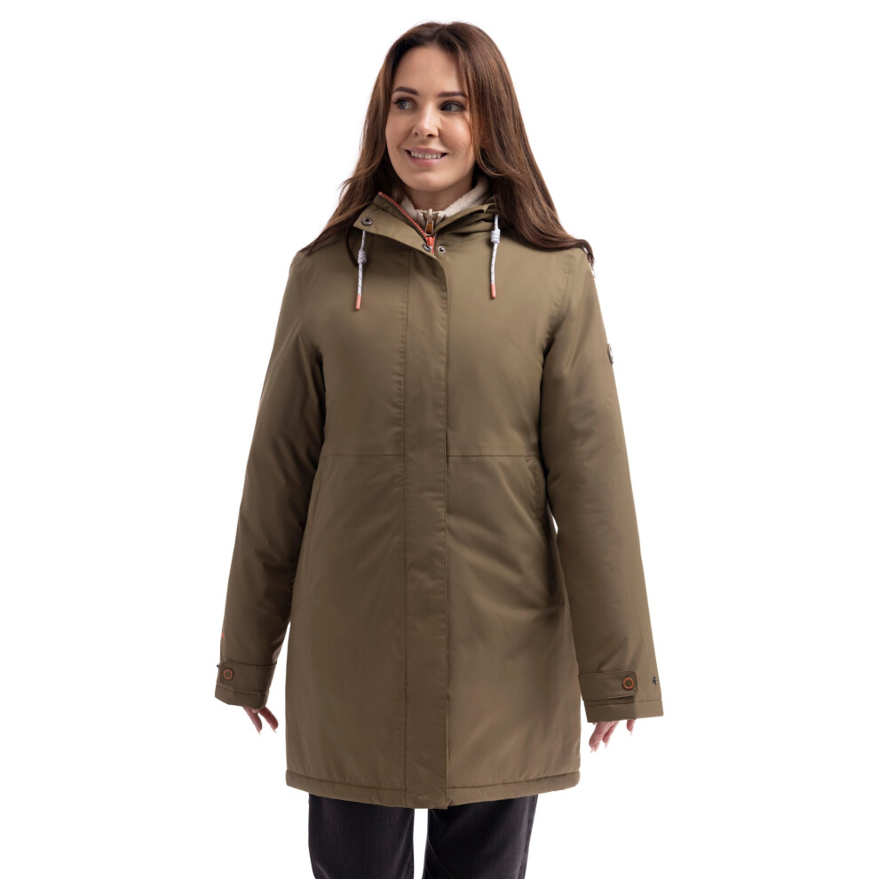 Trespass Women's Light Khaki Melissa Padded Waterproof Jacket In | : Small - Image 3