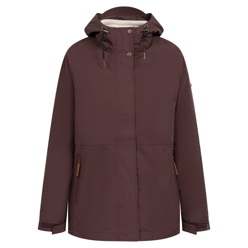 Trespass Women's Kamila 3 in 1 Waterproof Jacket in Brown | Size: Small - Image 2