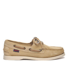 (6.5 UK, Beige Camel) Sebago Womens/Ladies Portland Flesh Out Leather Boat Shoes
