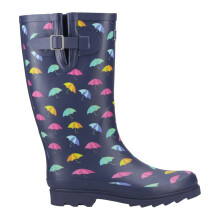 (8 UK, Navy) Cotswold Womens/Ladies Cleeve Umbrella Tall Wellington Boots
