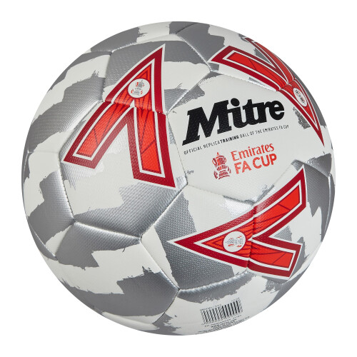 Mitre (4, White/Silver/Red) Mitre Emirates FA Cup 24/25 Football 1