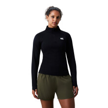 (8 UK, Black) Canterbury Womens/Ladies Tempo+ Knitted Quarter Zip Jumper