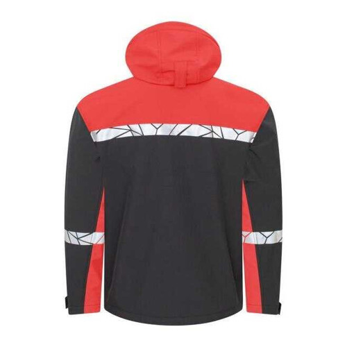 (XS, Black/Red) Projob Mens Progression 7400 Soft Shell Jacket 1
