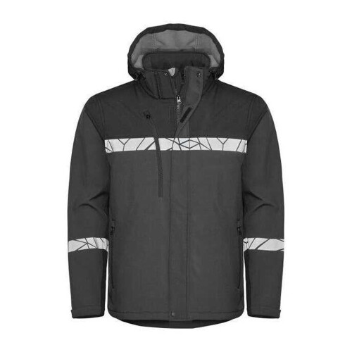(XS, Grey/Black) Projob Mens Progression 7400 Soft Shell Jacket