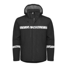 (XS, Black) Projob Mens Progression 7400 Soft Shell Jacket