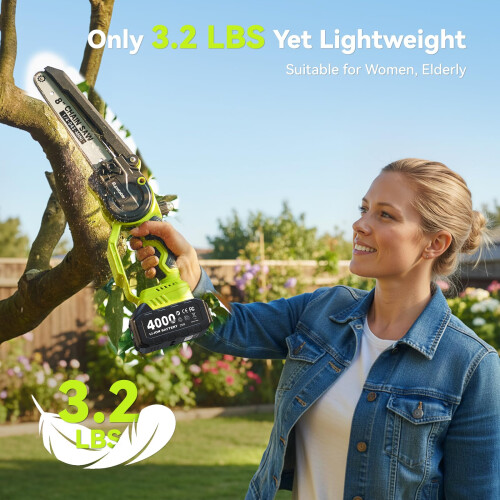 Supstable Mini Chainsaw Cordless 8 Inch & 6 Inch Brushless 2
