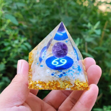 (24)Orgonite Chakra Energy Pyramid Aura Divination Yoga Meditation Ornaments Craft