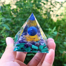 (12)Orgonite Chakra Energy Pyramid Aura Divination Yoga Meditation Ornaments Craft