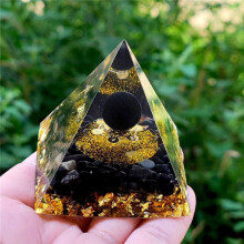 (25)Orgonite Chakra Energy Pyramid Aura Divination Yoga Meditation Ornaments Craft
