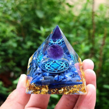 (6)Orgonite Chakra Energy Pyramid Aura Divination Yoga Meditation Craft Ornaments