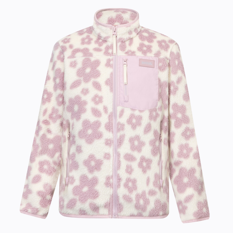 Regatta (5-6 Years, Light Vanilla) Childrens/Kids Frankie Floral Full Zip Fleece Jacket