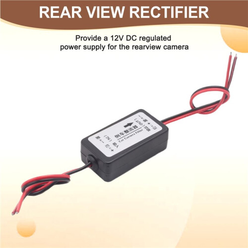 12V Car Rear View Camera Rectifier Relay Capacitor Filter Connector for Rear View Lens Anti-Interference Ballast 1
