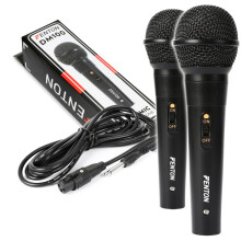 2x Black Wired Dynamic Microphone PA Karaoke Plastic Handheld Vocal Mic UK Stock