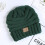 (Green)Strickmütze Mode Kinder warm einfarbig Mode schlicht und bequem 1