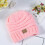 (Pink)Strickmütze Mode Kinder warm einfarbig Mode schlicht und bequem 1