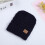 (Navy)Strickmütze Mode Kinder warm einfarbig Mode schlicht und bequem 1