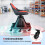 Garage Mechanic Stool Seat, 330 LBS, Red, Tool Tray 8