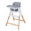 Convertible Baby High Chair with Adjustable Tray, Gray 4