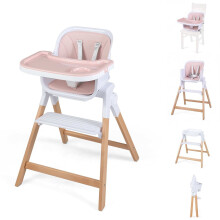 4-in-1 Baby High Chair, Foldable & Adjustable, Pink