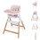 4-in-1 Baby High Chair, Foldable & Adjustable, Pink 1