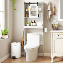 Farmhouse Over-The-Toilet Storage Cabinet, White, 170 cm
