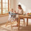 Convertible Baby High Chair with Adjustable Tray, Gray 2
