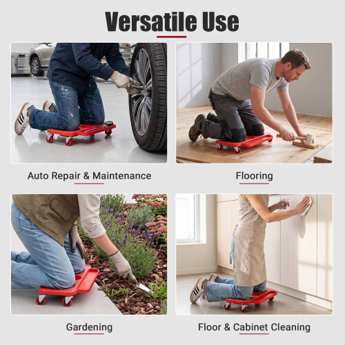 Rolling Knee Creeper with Swivel Casters and Tool Trays 1