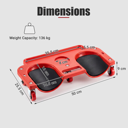 Rolling Knee Creeper with Swivel Casters and Tool Trays 2