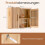 Bathroom Wall Cabinet, Natural Wood, Adjustable Shelves 8