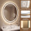 Oval LED Bathroom Mirror, Dimmable, 60x50 cm, 3 Light Colors 1