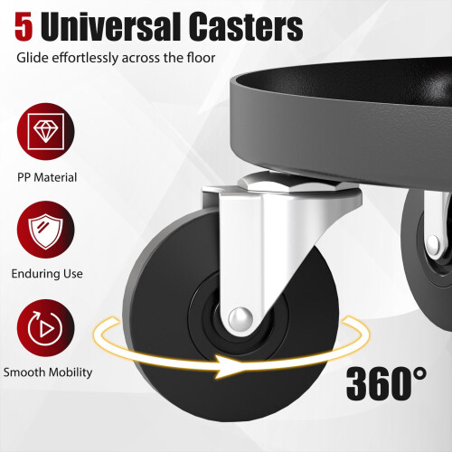 Adjustable Height Rolling Mechanic Stool with Tool Trays 1
