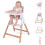 4-in-1 Baby High Chair, Foldable & Adjustable, Pink 2