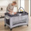 4-in-1 Foldable Baby Playard with Changing Table - Grey 3