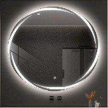 50 cm Round LED Bathroom Mirror, Dimmable, Anti-Fog