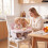 4-in-1 Baby High Chair, Foldable & Adjustable, Pink 4