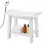 HDPE Shower Chair with Shelf and Handles, White 8