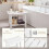 HDPE Shower Chair with Shelf and Handles, White 4