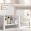 HDPE Shower Chair with Shelf and Handles, White 5