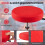 Adjustable Mechanic Stool with Wheels and Storage - Red 6