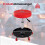 Adjustable Mechanic Stool with Wheels and Storage - Red 7